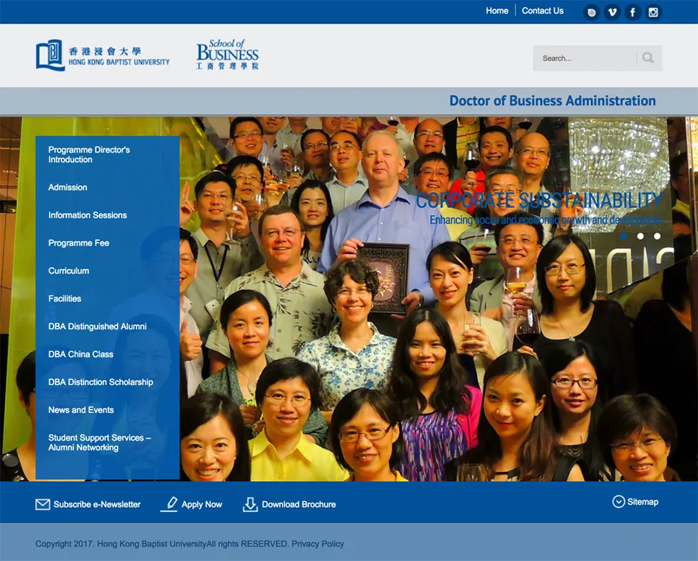 Programme page before the revamp