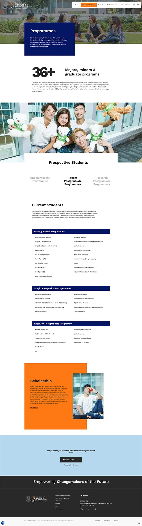 Programmes page